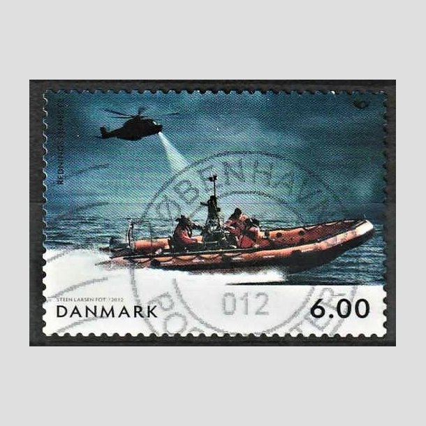 FRIMRKER DANMARK | 2012 - AFA 1698 - Norden ved havet II - 6,00 kr. flerfarvet - Alm. god gennemsnitskvalitet - Stemplet (Photo eksempel)