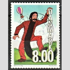 FRIMRKER DANMARK | 2013 - AFA 1736 - Brne-TV - 8,00 kr. flerfarvet - Alm. god gennemsnitskvalitet - Stemplet (Photo eksempel)