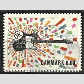 FRIMRKER DANMARK | 2013 - AFA 1746a - Rockmusik - 8,00 kr. guitar, uregelmssige hjrner - Alm. god gennemsnitskvalitet - Stemplet (Photo eksempel)