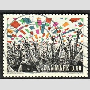 FRIMRKER DANMARK | 2013 - AFA 1745 - Rockmusik - 8,00 kr. publikum - Alm. god gennemsnitskvalitet - Stemplet (Photo eksempel)