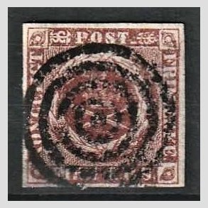 FRIMRKER DANMARK | 1852 - AFA 1 - 4 R.B.S Ia rdbrun - Thiele I - Stemplet