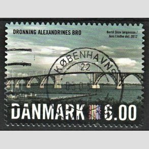 FRIMRKER DANMARK | 2012 - AFA 1689a - Nordia 2012 - 6,00 Kr. flerfarvet med uregelmssige hjrner - Alm. god gennemsnitskvalitet - Stemplet (Photo eksempel)