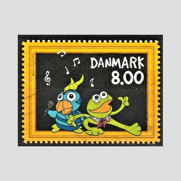 FRIMRKER DANMARK | 2013 - AFA 1735a - Brne-TV - 8,00 kr. flerfarvet, uregelmssige hjrner - Alm. god gennemsnitskvalitet - Stemplet (Photo eksempel)