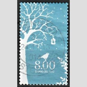 FRIMRKER DANMARK | 2012 - AFA 1722 - Vinter - 8,00 kr. flerfarvet - Alm. god gennemsnitskvalitet - Stemplet (Photo eksempel)