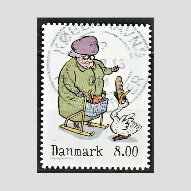 FRIMRKER DANMARK | 2011 - AFA 1683a - Vintereventyr - 8,00 Kr. flerfarvet med uregelmssige hjrner - Alm. god gennemsnitskvalitet - Stemplet (Photo eksempel)