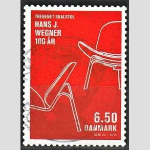 FRIMRKER DANMARK | 2014 - AFA 1773 - Dansk design - 6,50 Kr. flerfarvet - Alm. god gennemsnitskvalitet - Stemplet (Photo eksempel)
