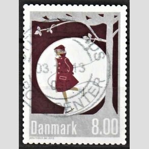 FRIMRKER DANMARK | 2013 - AFA 1757 - Vinterstemning - 8,00 Kr. flerfarvet - Alm. god gennemsnitskvalitet - Stemplet (Photo eksempel)