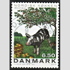 FRIMRKER DANMARK | 2014 - AFA 1764 - Nordisk kkken - 6,50 Kr. flerfarvet - Alm. god gennemsnitskvalitet - Stemplet (Photo eksempel)