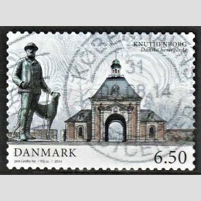 FRIMRKER DANMARK | 2014 - AFA 1783 - Danske herregrde III - 6,50 Kr. Knuthenborg - Alm. god gennemsnitskvalitet - Stemplet (Photo eksempel)