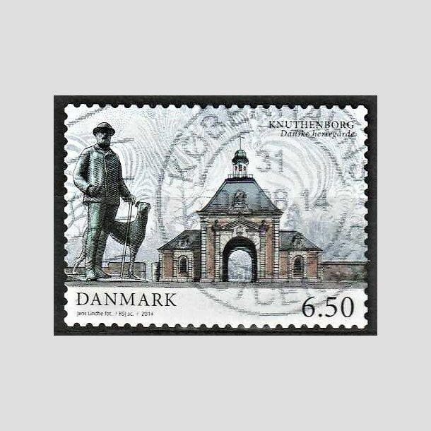 FRIMRKER DANMARK | 2014 - AFA 1783 - Danske herregrde III - 6,50 Kr. Knuthenborg - Alm. god gennemsnitskvalitet - Stemplet (Photo eksempel)