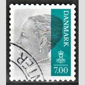 FRIMRKER DANMARK | 2014 - AFA 1799 - Dronning Margrethe - 7,00 Kr. gr/blgrn - Alm. god gennemsnitskvalitet - Stemplet (Photo eksempel)