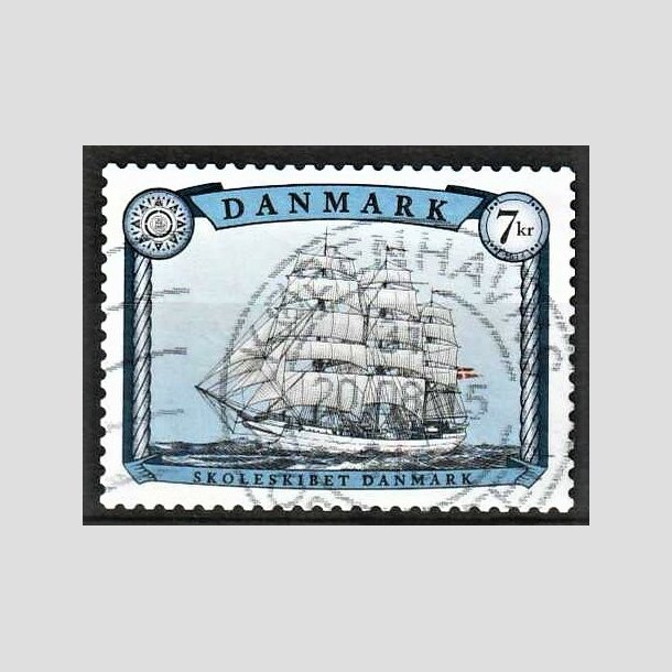 FRIMRKER DANMARK | 2015 - AFA 1827 - Sejlskibe - 7,00 kr. Danmark - Alm. god gennemsnitskvalitet - Stemplet (Photo eksempel)