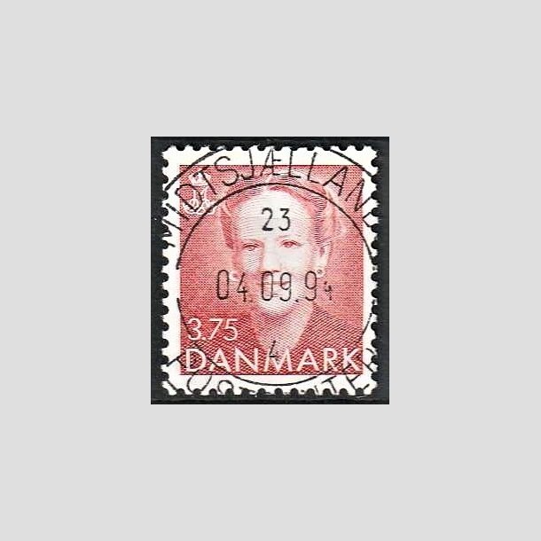 FRIMRKER DANMARK | 1992 - AFA 1017 - Dronning Margrethe - 3,75 Kr. rd - Pragt Stemplet