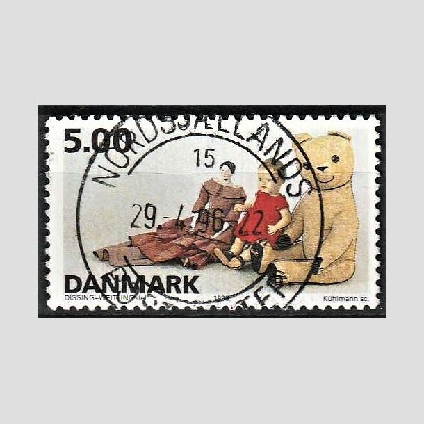 FRIMRKER DANMARK | 1995 - AFA 1104 - Dansk legetj - 5,00 Kr. flerfarvet - Pragt Stemplet