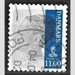 FRIMRKER DANMARK | 2011 - AFA 1645E - Dronning Margrethe - 11,00 Kr. gr/mrkbl - Alm. god gennemsnitskvalitet - Stemplet (Photo eksempel)