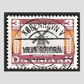 FRIMRKER DANMARK | 1988 - AFA 919 - Gamle mller - 3,00 Kr. rd/orange/sort - Lux Stemplet