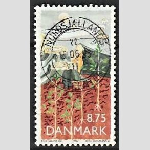 FRIM�RKER DANMARK | 1992 - AFA 1022 - Natur, Milj� og udvikling - 8,75 Kr. flerfarvet - Pragt Stemplet
