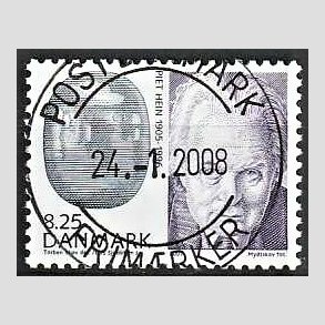 FRIM�RKER DANMARK | 2007 - AFA 1521 - Store danskere 2. - 8,25 Kr. Piet Hein - Pragt Stemplet
