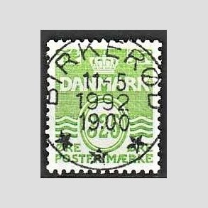 FRIM�RKER DANMARK | 1990 - AFA 954 - B�lgelinie - 325 �re lysgr�n - Pragt Stemplet