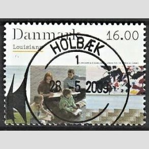 FRIM�RKER DANMARK | 2008 - AFA 1542 - Kunstmuseet Louisiana - 16,00 Kr. flerfarvet - Pragt Stemplet