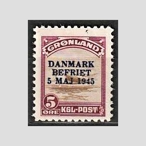 FRIMRKER GRNLAND | 1945 - AFA 18 - AMERIKANER UDGAVEN 
