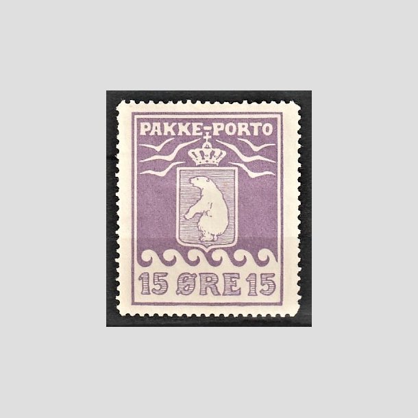 FRIMRKER GRNLAND | 1915 - AFA 8l - PAKKE-PORTO - 15 re violet kartonpapir - Ubrugt