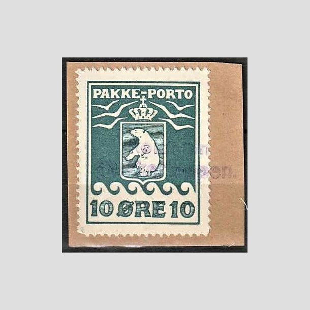 FRIMRKER GRNLAND | 1915 - AFA 7 - PAKKE-PORTO 10 re bl p klip - Stemplet