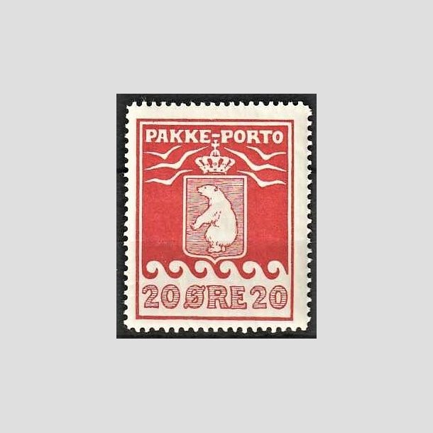 FRIMRKER GRNLAND | 1915 - AFA 9l - PAKKE-PORTO 20 re matrd, kartonpapir - Postfrisk