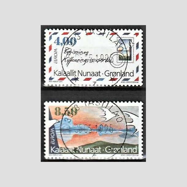 FRIMRKER GRNLAND | 1995 - AFA 264,265 - Europamrker - 4,00 + 8,50 kr. flerfarvet - Lux stemplet