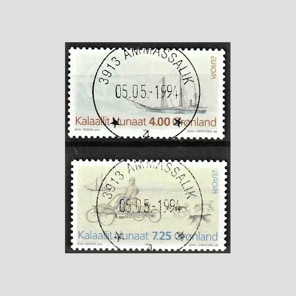 FRIMRKER GRNLAND | 1994 - AFA 249,250 - Europamrker - 4,00 + 7,25 kr. flerfarvet - Lux stemplet