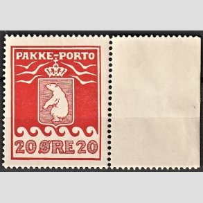 FRIM�RKER GR�NLAND | 1915 - AFA 9 - PAKKE-PORTO 20 �re r�d - Postfrisk