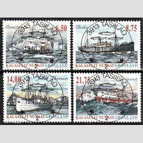 FRIM�RKER GR�NLAND | 2004 - AFA 433-36 - Skibsfart p� Gr�nland III. - 6,50 - 21,75 kr. flerfarvet - Lux stemplet