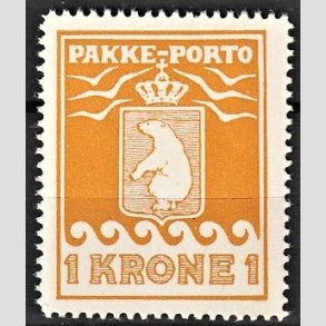 FRIM�RKER GR�NLAND | 1936 - AFA 18 - PAKKE-PORTO - 1 kr. orange bogtryk - Postfrisk