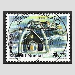 FRIMRKER GRNLAND | 2006 - AFA 461 - Sisimiut 250 r. - 9,75 kr. flerfarvet - Lux stemplet