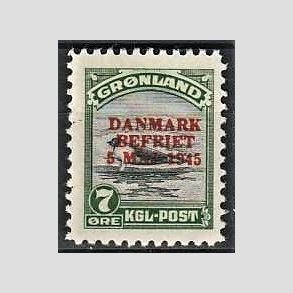 FRIMRKER GRNLAND | 1945 - AFA 19 - AMERIKANER UDGAVEN 
