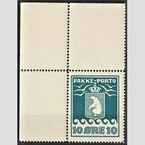 FRIM�RKER GR�NLAND | 1915 - AFA 7 - PAKKEPORTO - 10 �re bl� med �vre NV marginal - Postfrisk