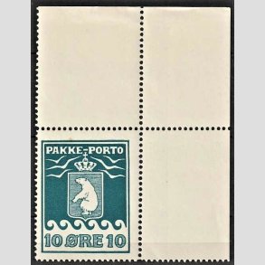 FRIM�RKER GR�NLAND | 1915 - AFA 7 - PAKKEPORTO - 10 �re bl� med �vre N� marginal - Postfrisk