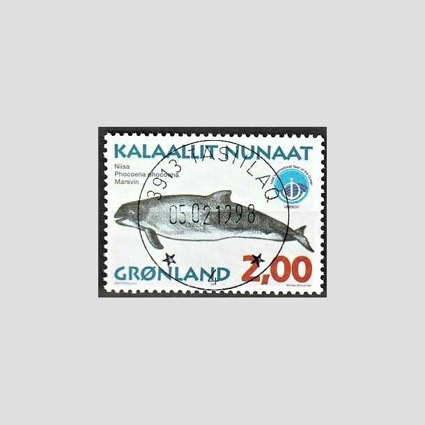 FRIMRKER GRNLAND | 1998 - AFA 319 - Grnlandske hvaler III - 2,00 kr. matrd/flerfarvet - Lux stemplet