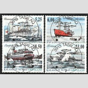 FRIM�RKER GR�NLAND | 2005 - AFA 449-52 - Skibsfart p� Gr�nland IV. - 5,25 - 23,00 kr. flerfarvet - Lux stemplet