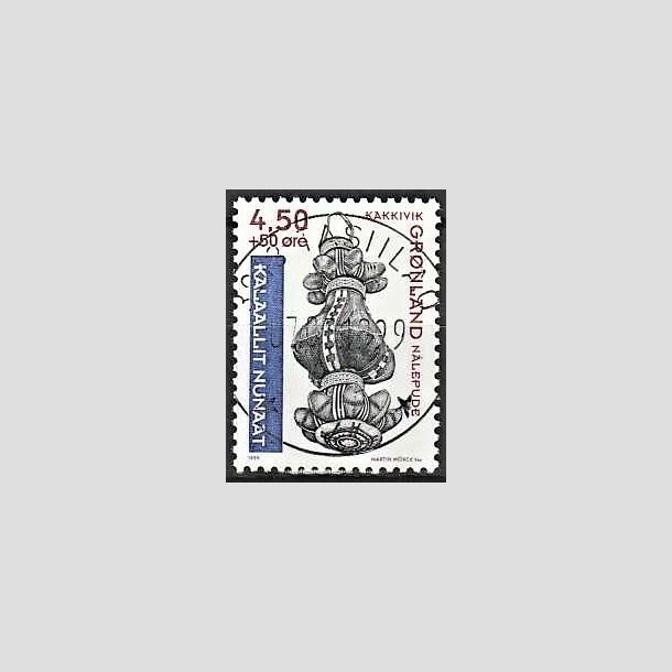 FRIMRKER GRNLAND | 1999 - AFA 340 - Grnlands Nationalmuseum - 4,50 + 0,50 kr. flerfarvet - Lux stemplet