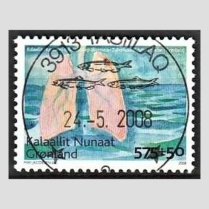 FRIM�RKER GR�NLAND | 2008 - AFA 513 - Anituberkulose - 5,75 + 0,50 kr. flerfarvet - Lux stemplet