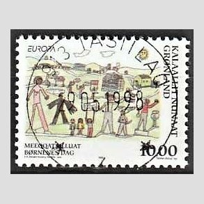 FRIM�RKER GR�NLAND | 1998 - AFA 328 - Europam�rker - 10,00 kr. flerfarvet - Lux stemplet