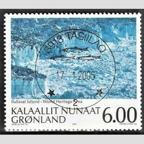 FRIM�RKER GR�NLAND | 2005 - AFA 444 - UNESCO - 6,00 kr. flerfarvet - Lux stemplet