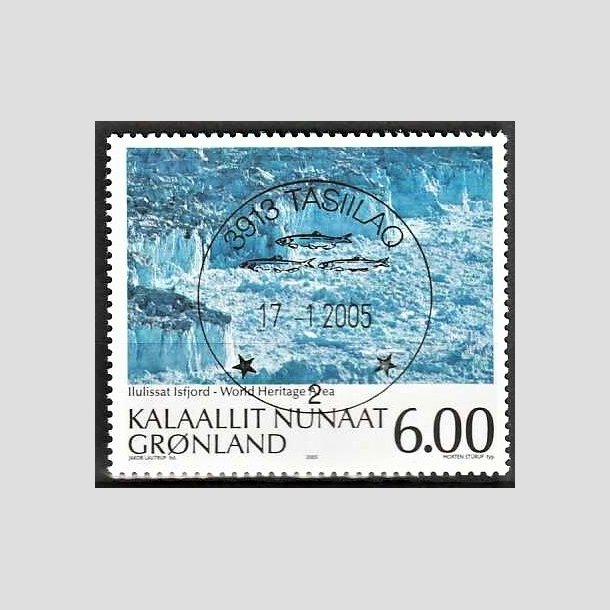 FRIMRKER GRNLAND | 2005 - AFA 444 - UNESCO - 6,00 kr. flerfarvet - Lux stemplet