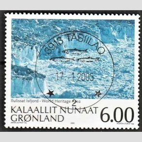 FRIM�RKER GR�NLAND | 2005 - AFA 444 - UNESCO - 6,00 kr. flerfarvet - Lux stemplet