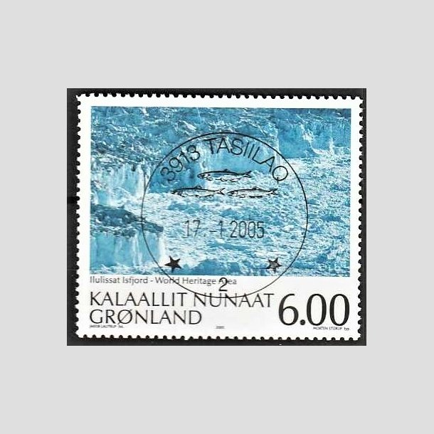 FRIMRKER GRNLAND | 2005 - AFA 444 - UNESCO - 6,00 kr. flerfarvet - Lux stemplet