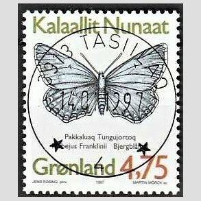 FRIM�RKER GR�NLAND | 1997 - AFA 306 - Gr�nlandske sommerfugle - 4,75 kr. flerfarvet - Lux stemplet