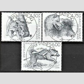 FRIM�RKER GR�NLAND | 2003 - AFA 404-06 - Sl�dehunde - 4,50 - 6,00 kr. flerfarvet - Lux stemplet