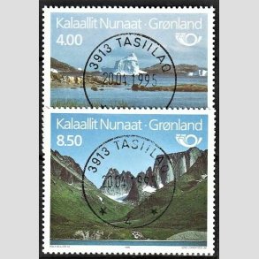 FRIM�RKER GR�NLAND | 1995 - AFA 262,263 - Nordenfrim�rker - 4,00 + 8,50 kr. flerfarvet - Lux stemplet
