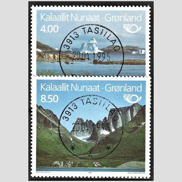 FRIMRKER GRNLAND | 1995 - AFA 262,263 - Nordenfrimrker - 4,00 + 8,50 kr. flerfarvet - Lux stemplet